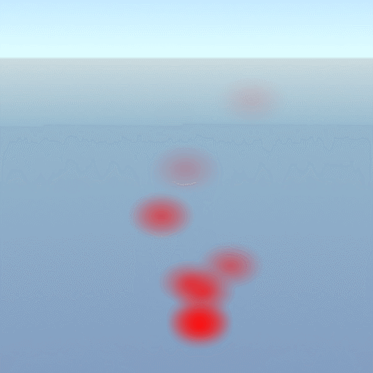 simple red particle